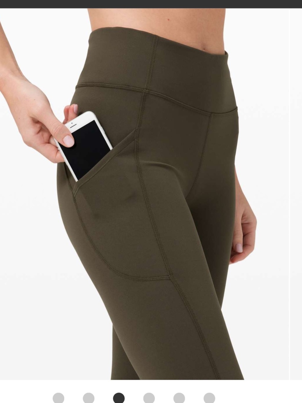 Lululemon Invigorate High-Rise Tight 25”Dark Olive Size 6 Athleisure Activewear